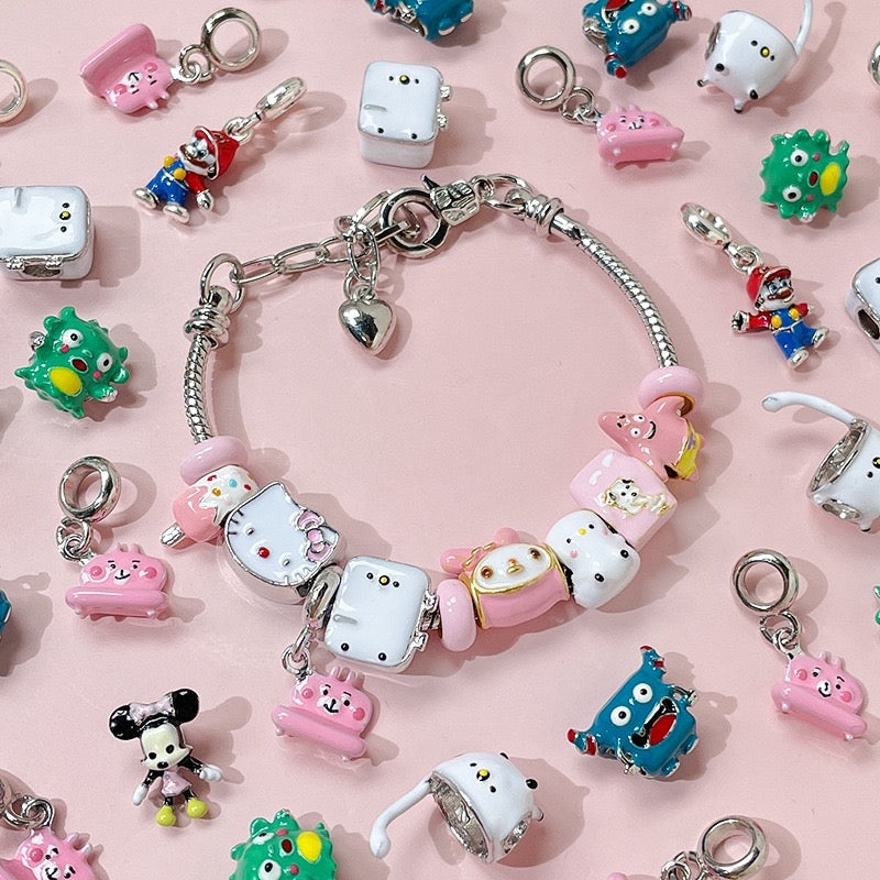 Pulsera De Dibujos Animados Con Cuentas