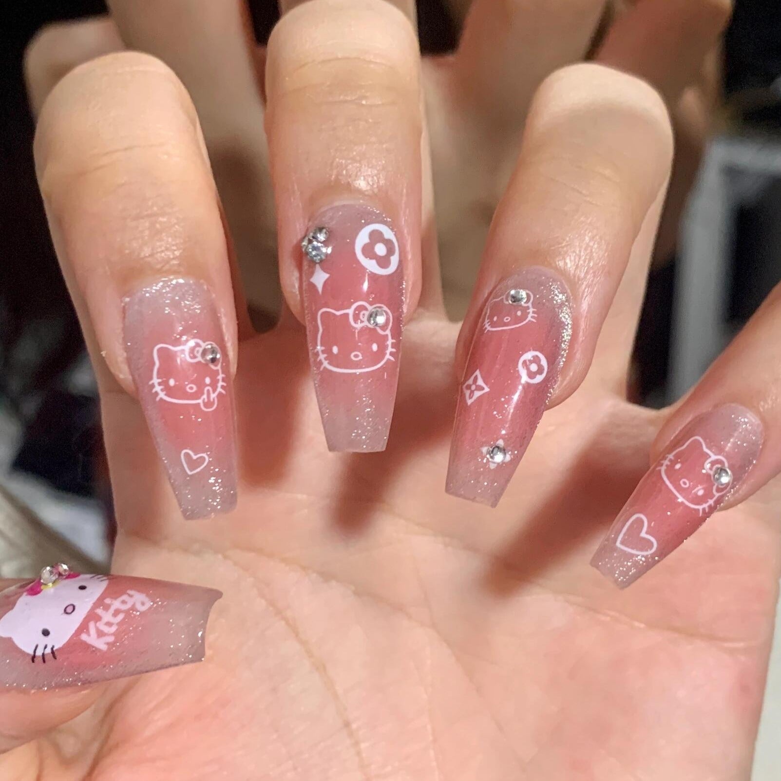 Hello kitty nails