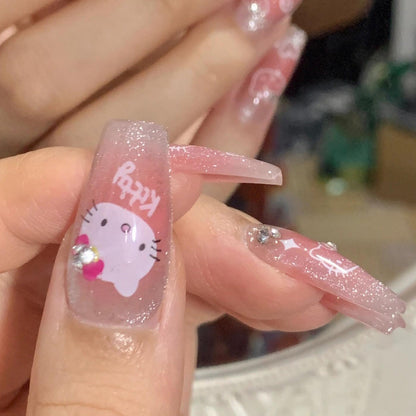 Hello kitty nails